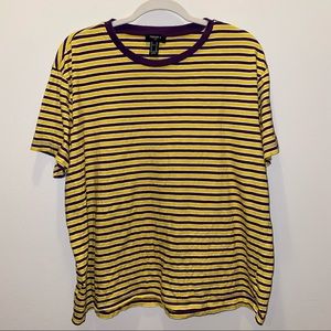 Yellow & purple stripped t-shirt